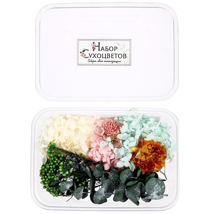 Набор для творчества «Набор сухоцветов», большой, розовый, жёлтый, голубой, зелёный Набор для творчества «Набор сухоцветов», большой, розовый, жёлтый, голубой, зелёный