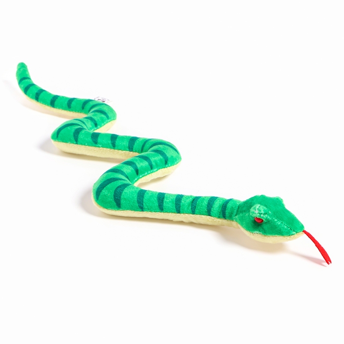 Мягкая игрушка «Змея», 39 см, цвет зелёный Мягкая игрушка «Змея», 39 см, цвет зелёный
