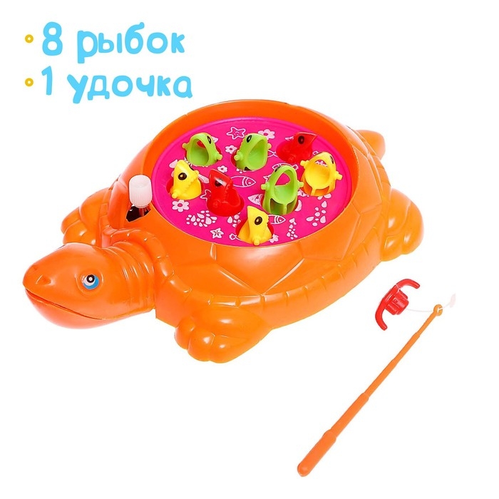 Рыбалка заводная «Черепаха», 8 рыбок с удочкой Рыбалка заводная «Черепаха», 8 рыбок с удочкой