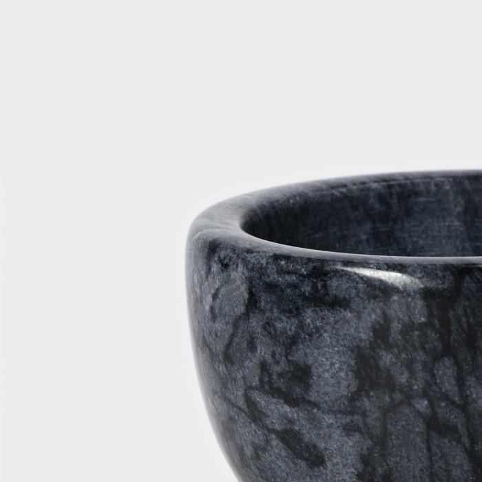 Банка для сыпучих продуктов Magistro Marte, мрамор, 150 мл, d=10 см, цвет чёрный