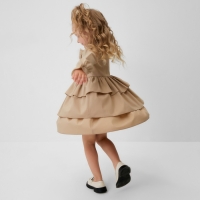 Платье для девочки MINAKU цвет бежевый,  рост 128 см