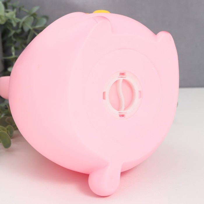 Копилка пластик "Зайчик - пухляш с сердцем/цветком" МИКС 16х15,5х23 см