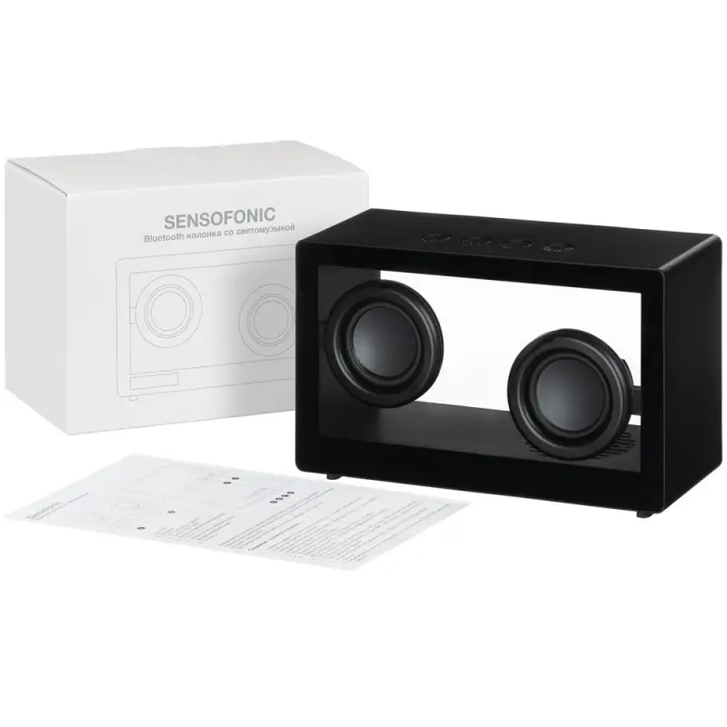 Bluetooth-колонка со светомузыкой Sensofonic, черная Bluetooth-колонка со светомузыкой Sensofonic, черная