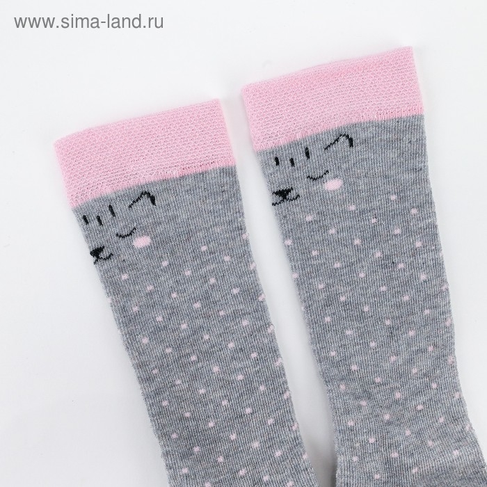 Гольфы Крошка Я &laquo;Котик&raquo; 8-10 см, цвет серый