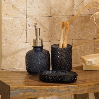 Аксессуары для ванной SL Home, 3 предмета: дозатор, мыльница, стакан Аксессуары для ванной SL Home, 3 предмета: дозатор, мыльница, стакан