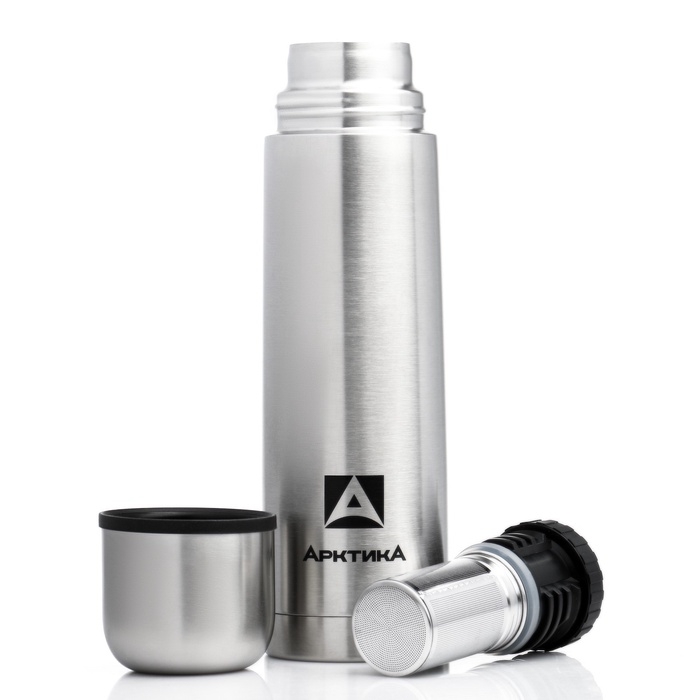 Термос "Арктика" 101, с ситечком, 500 мл, сохраняет тепло 18 ч, 24.5 х 7 см