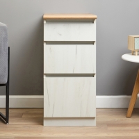 Шкаф напольный Зара 3 ящика 400х600х850 крафт белый