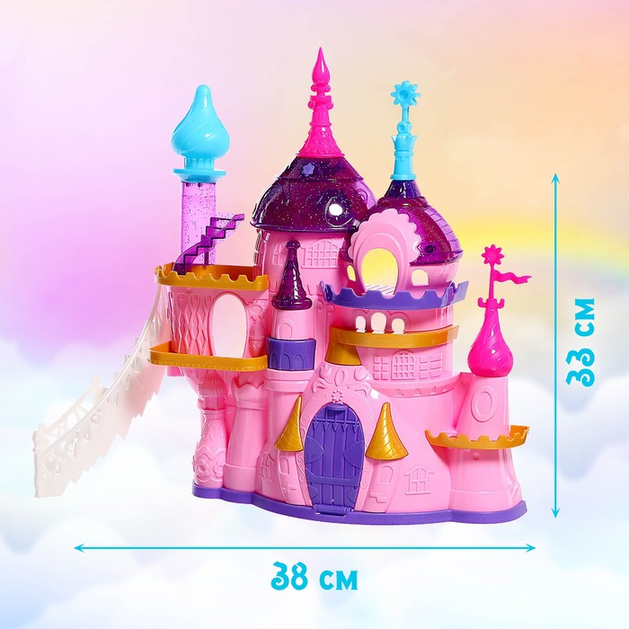 Замок для кукол, с фигурками, свет, звук, с аксессуарами