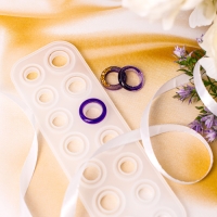 Форма силиконовая универсальная &laquo;Кольца&raquo; на 14 колец, 7 размеров &mdash; от 1,7 см до 2,3 см