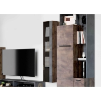 Шкаф навесной "Глазго", 255х275х1330, Металл Бруклин/Таксония