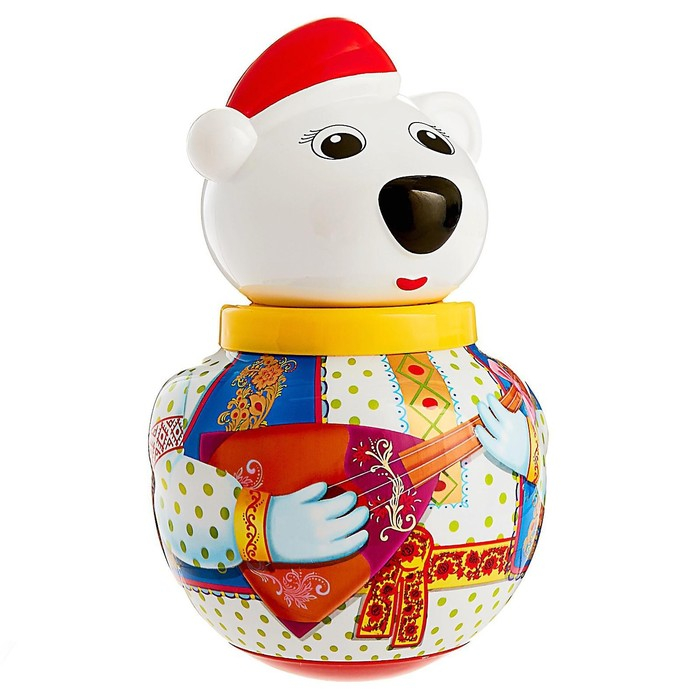 Неваляшка малая Белый медведь &laquo;Тёма&raquo;, МИКС