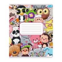 Комплект тетрадей из 10 штук, 12 листов в клетку Calligrata "Яркий микс", обложка мелованный картон, ВД-лак, блок офсет, 5 видов по 2 штуки