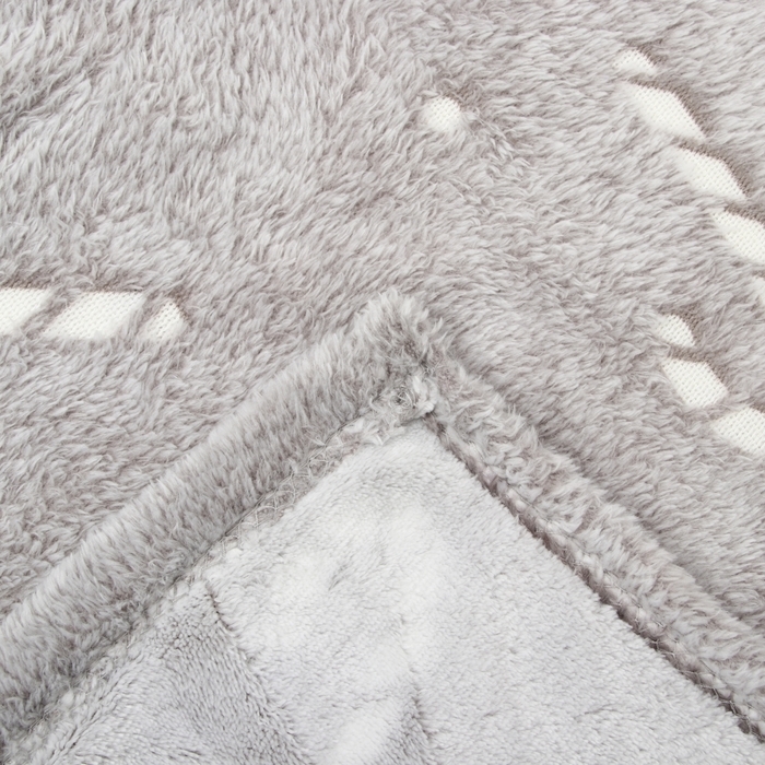 Плед светящийся в темноте Этель Candy cane 200*220 см,100% п/э, корал-флис, 220 гр/м2