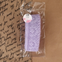 Кружево капроновое, 35 мм &times; 10 &plusmn; 1 м, цвет сиреневый