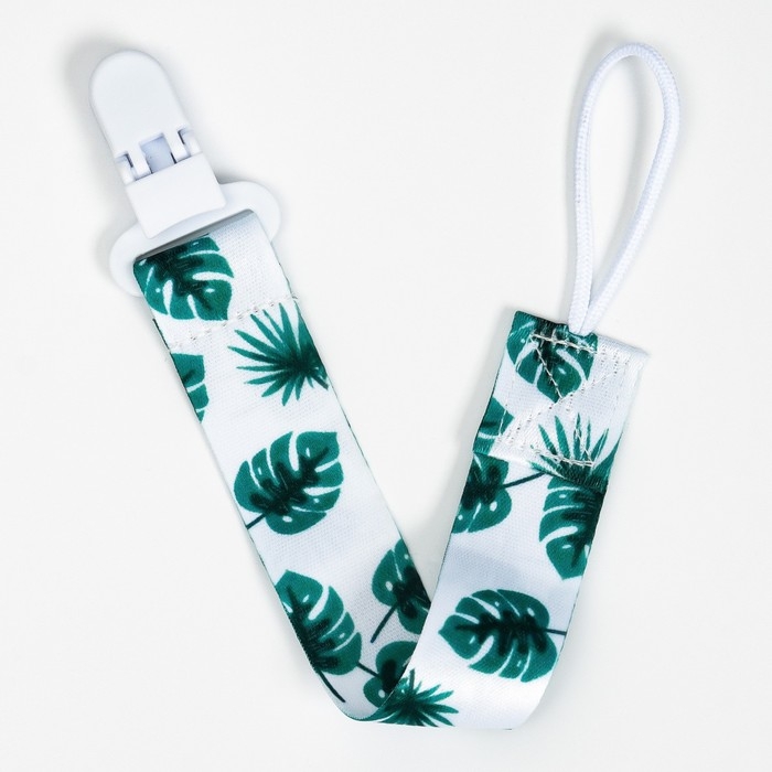 Держатель для соски - пустышки &laquo;Листья&raquo;, на ленте