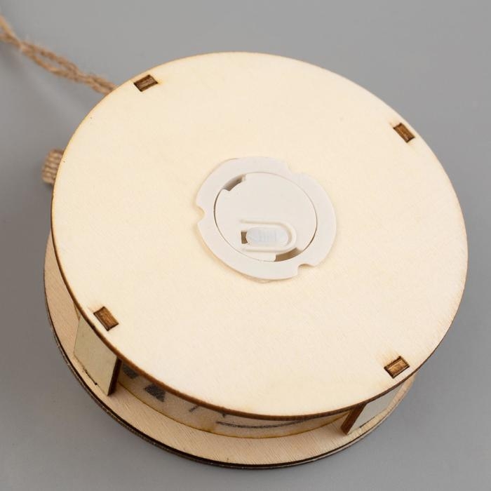 Ёлочная игрушка &laquo;Шар с оленёнком&raquo;, батарейки, свечение тёплое белое