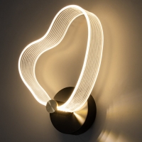 Бра "Сердце" LED 8Вт 3000-6000К черный 25х20х6см Бра "Сердце" LED 8Вт 3000-6000К черный 25х20х6см