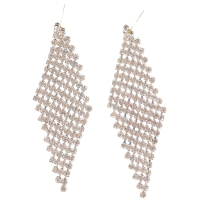 Серьги висячие цвет серебро