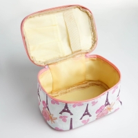 Косметичка на молнии, цвет белый/розовый