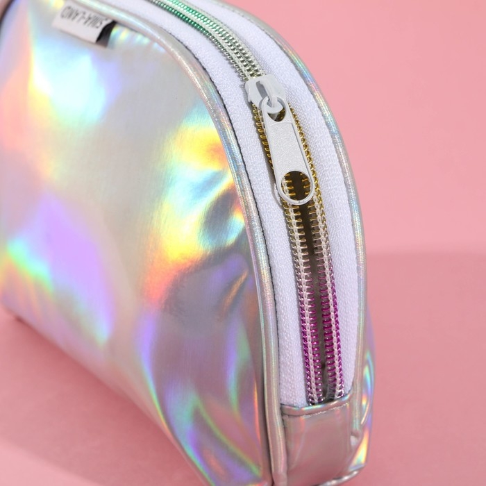 Косметичка-трапеция &laquo;Космические мечты&raquo;, голографический PVC, 20 х 13 см