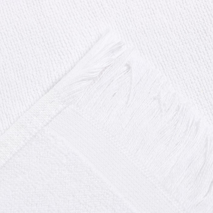 Полотенце махровое LoveLife "Fringe" 70х130 см, цвет белый, 100% хлопок, 380 гр/м2