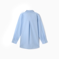 Рубашка для девочки MINAKU цвет светло-голубой, рост 128 см