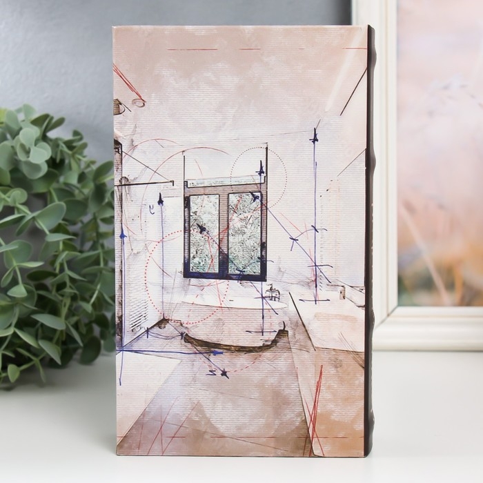 Сейф-книга дерево кожзам Сейф-книга дерево кожзам "Архитектурные проекты и концепции" 21х13х5 см