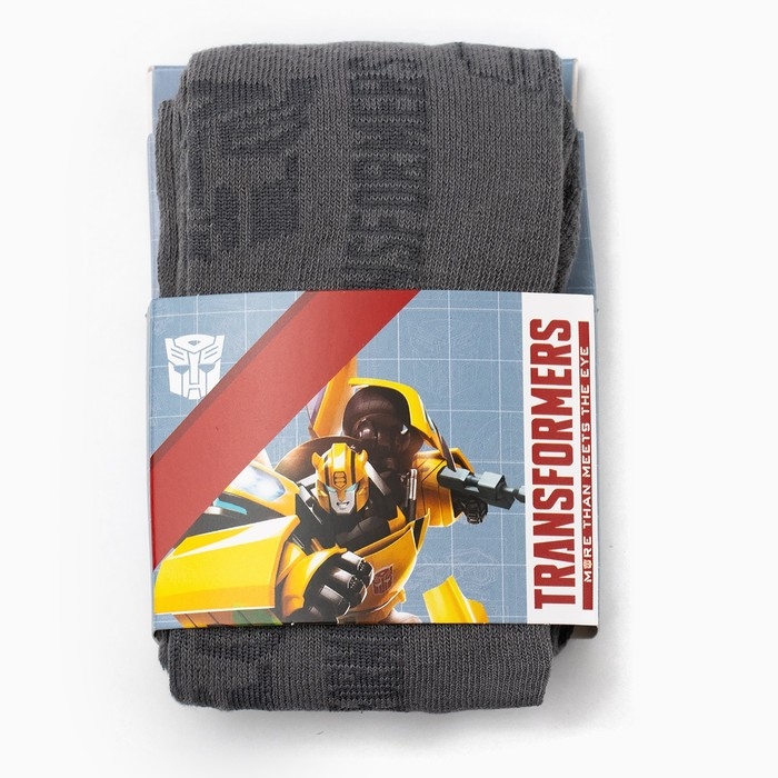 Колготки детские "Transformers", рост 116-122 см, цвет серый