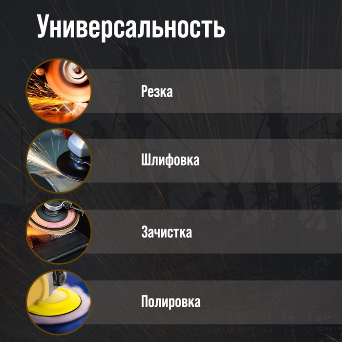 УШМ ТУНДРА, плавный пуск, 2000 Вт, 6000 об/мин, 230 мм