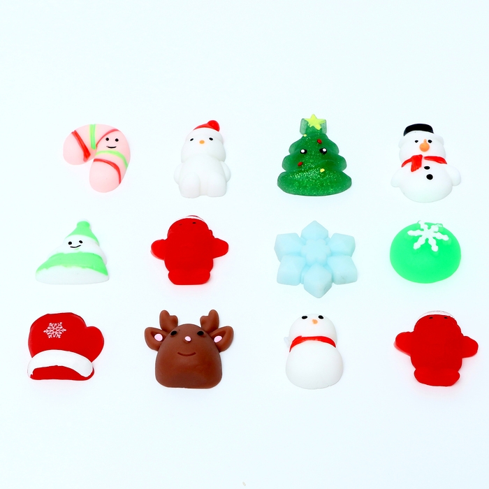 Новогодняя антистресс сквиш мялка &laquo;Новый год&raquo;, в банке, цвета МИКС