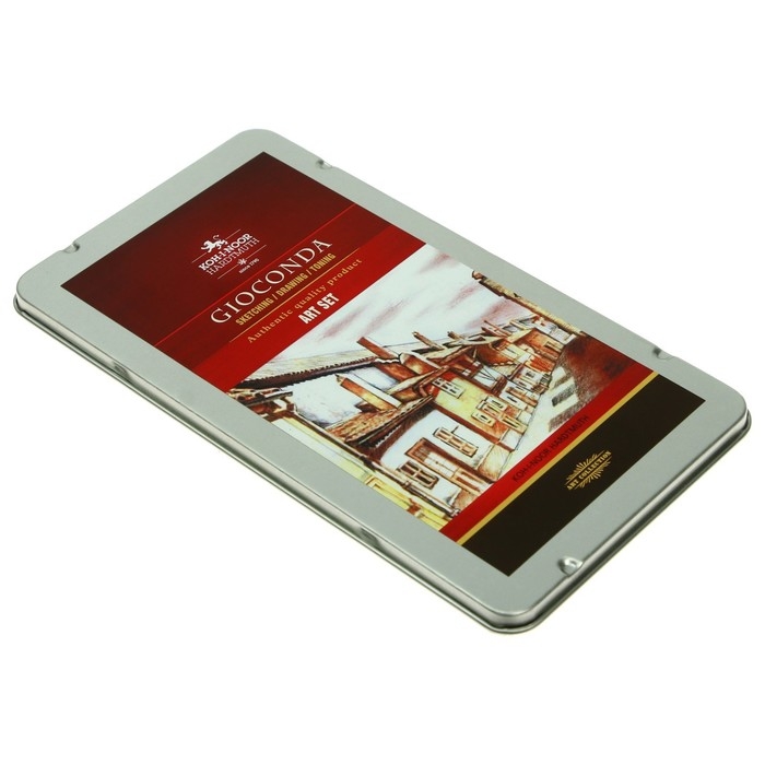 Художественный набор Koh-I-Noor 8890, GIOCONDA, 10 предметов в металлическом пенале Художественный набор Koh-I-Noor 8890, GIOCONDA, 10 предметов в металлическом пенале