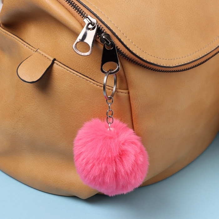 Пушистик на кольце Пушистик на кольце "Фламинго. Прекрасное рядом!" d=8 см 14х14,7 см