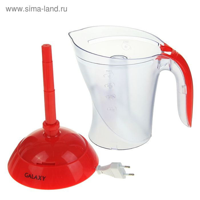 Соковыжималка Galaxy GL 0852, для цитрусовых, 50 Вт, 1 л, красная Соковыжималка Galaxy GL 0852, для цитрусовых, 50 Вт, 1 л, красная