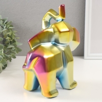 Сувенир керамика "Геометрия. Слоник" зеленый хамелеон 10х20х21,5 см Сувенир керамика "Геометрия. Слоник" зеленый хамелеон 10х20х21,5 см