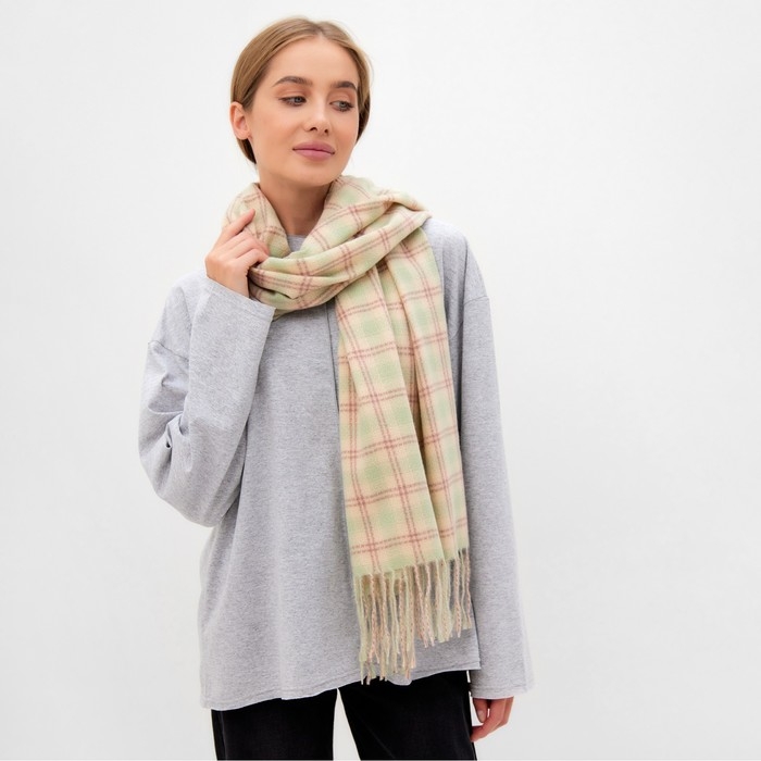 Шарф зимний с кистями MINAKU 65*180 + 8 см клетка Шарф зимний с кистями MINAKU 65*180 + 8 см клетка
