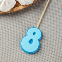 Силиконовый молд для леденцов и шоколада &laquo;Цифры&raquo;, h=5.5 см, цвет прозрачный