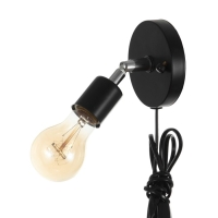 Спот "Дарни" с проводом и выкл. Е27 40Вт черный 10х10х10-160см Спот "Дарни" с проводом и выкл. Е27 40Вт черный 10х10х10-160см