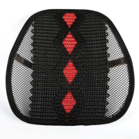 Ортопедическая спинка на сиденье усиленная, ромб, 38&times;39 см, черный