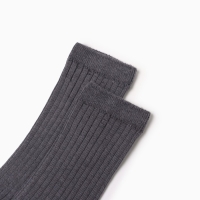 Гольфы детские 2 пары Крошка Я BASIC LINE, 12-14 см, серый/ белый