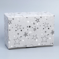 Коробка подарочная сборная, упаковка, &laquo;Звёзды&raquo;, 22 х 15 х 10 см