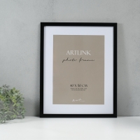 Фоторамка пластик  "Gloria" 40x50 с паспарту 30х40 см, чёрный