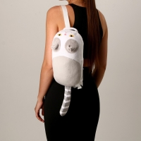 Рюкзак детский плюшевый для девочки &laquo;Кот&raquo;, 30 х 7 х 20 см