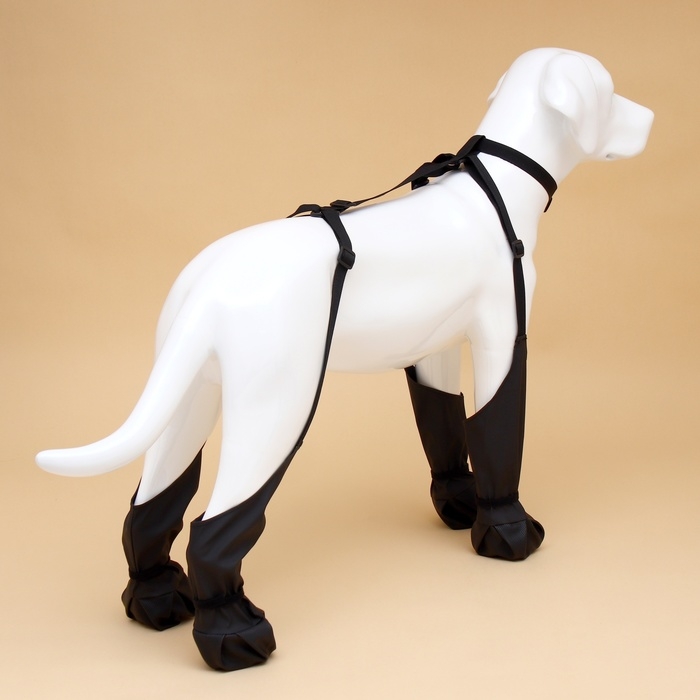 Ботинки - чулки для собак, размер XL (Длина лап 46-62, ДС 20-32, ОШ 26-64 см) черные Ботинки - чулки для собак, размер XL (Длина лап 46-62, ДС 20-32, ОШ 26-64 см) черные