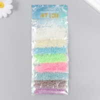 Бисер круглый 12/0 "Зефирный" перламутр 8 цветов х 10 гр 20х8 см Бисер круглый 12/0 "Зефирный" перламутр 8 цветов х 10 гр 20х8 см