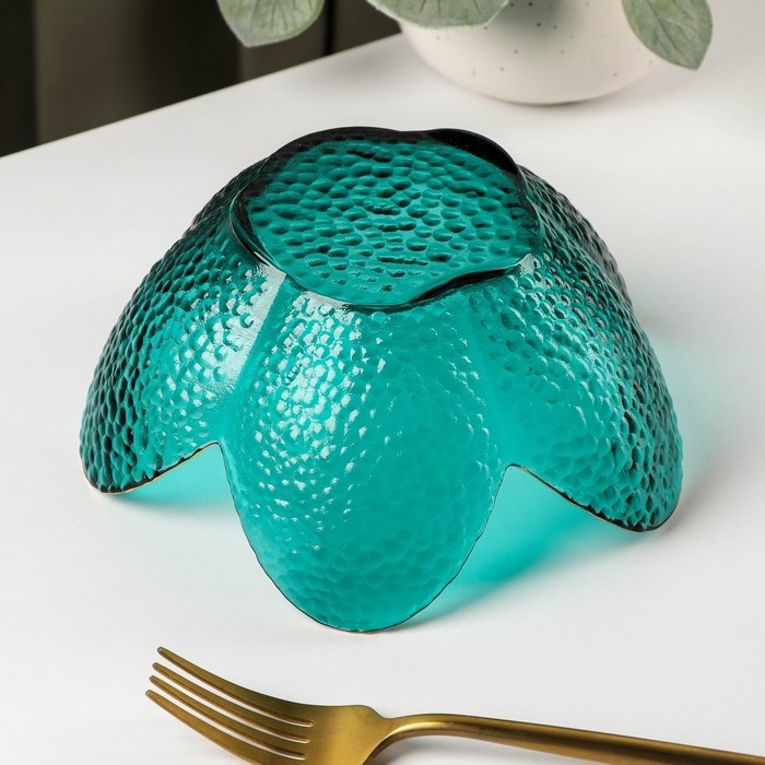 Салатник стеклянный фигурный &laquo;Цветок&raquo;, 280 мл, 16&times;7,7 см