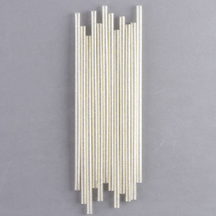 Трубочки для коктейля «Блёстки», в набор 12 шт., цвет золотой Трубочки для коктейля «Блёстки», в набор 12 шт., цвет золотой