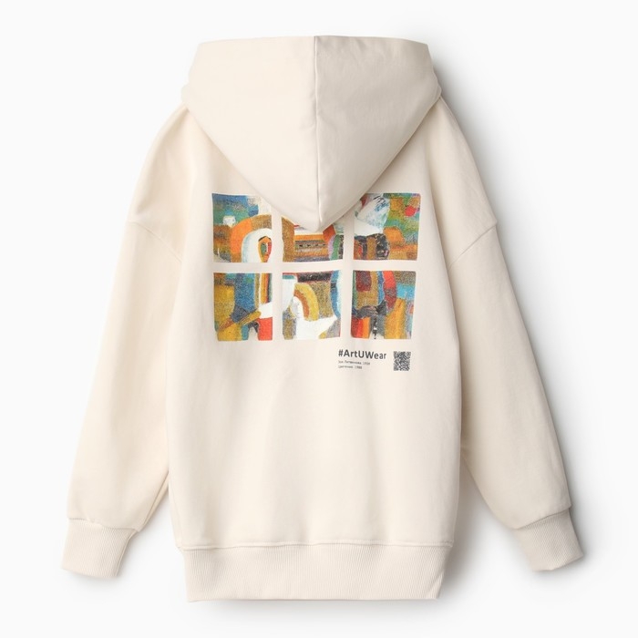 Толстовка для девочки, цвет бежевый, рост 116-122 см