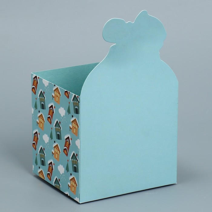 Коробка новогодняя для мини-букетов «С новым годом», 12 х 17 х 10 см, Новый год Коробка новогодняя для мини-букетов «С новым годом», 12 х 17 х 10 см, Новый год