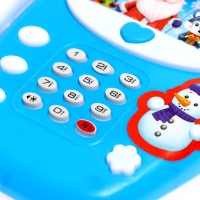 Музыкальный телефон стационарный «С Новым годом», русская озвучка, работает от батареек Музыкальный телефон стационарный «С Новым годом», русская озвучка, работает от батареек