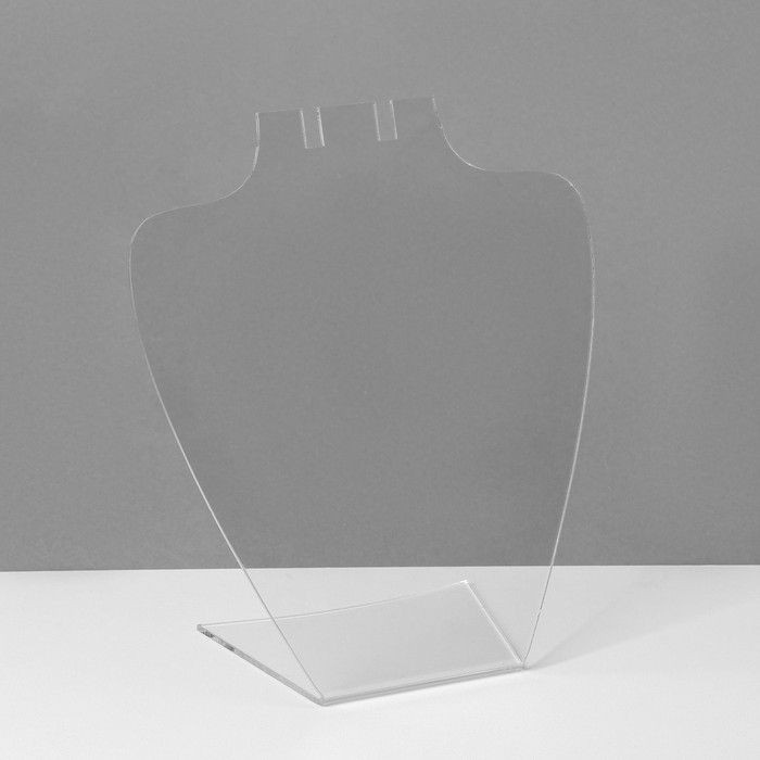 Подставка под колье 18&times;8&times;21 см, оргстекло 3 мм, прозрачная, В ЗАЩИТНОЙ ПЛЁНКЕ